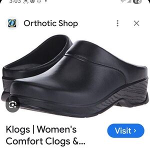 KLOGS Maxum Black  Clogs Casual Nursing Shoes Work  Women's Size 9 WIDE LIKE NEW